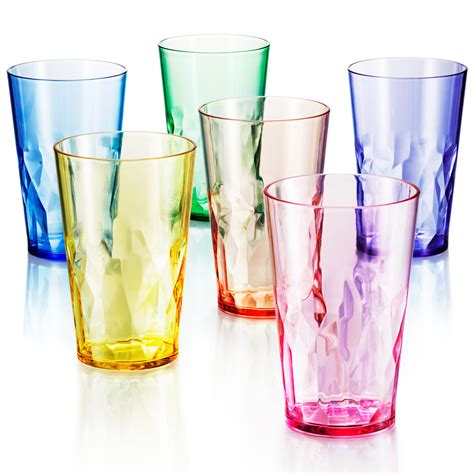19 Oz Unbreakable Premium Drinking Glasses Set Of 6 Tritan Plastic