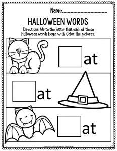 printable literacy halloween preschool worksheets