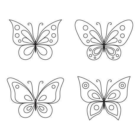 Line Art Butterfly Vector Cute Clip Art 14634026 Vector Art At Vecteezy