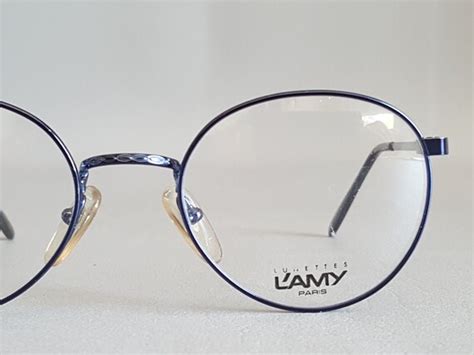 Nos Blue Lamy 80s Round Eyeglass Frames • Vintage 1 Gem