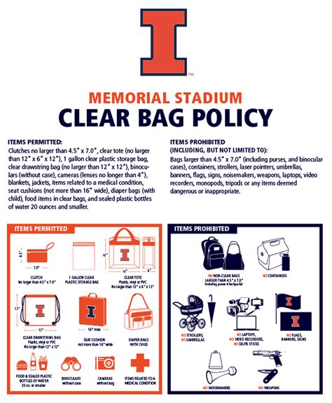 Clear Bag Policy University Of Illinois Athletics Bag Policy Faq