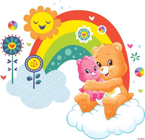 Care Bears Friend Bear And Baby Hugs Bear Wallpaper Iphone Wallpaper