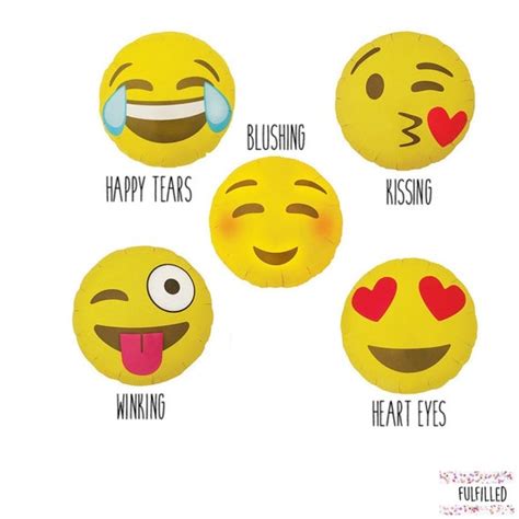 Sale Emoji Balloons Choose Blushing Laughing Crying Heart Eyes Emoticon