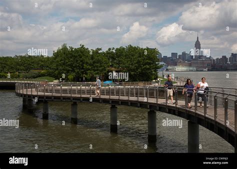 Hoboken New Jersey A Waterfront Park Across The Hudson River From