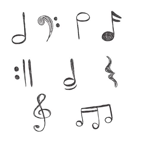 Music Notes Vector Music Notes Art Music Drawings Music Notes Drawing