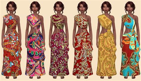 The Black Simmer African Print Dresses By Midnightsims