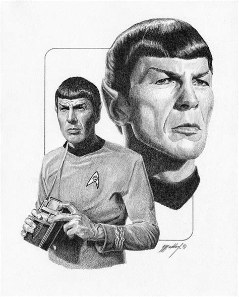 Spock Pencil Sketch Male Sketch Male Star Trek
