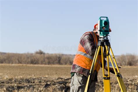 Land Surveyors Working Construction Site Editorial Stock Image Image