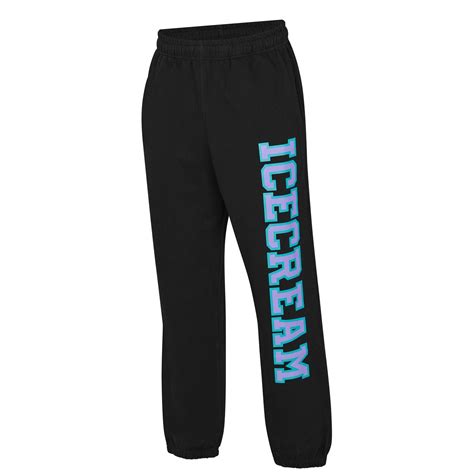 Icecream College Sweatpants Men Black Flannels