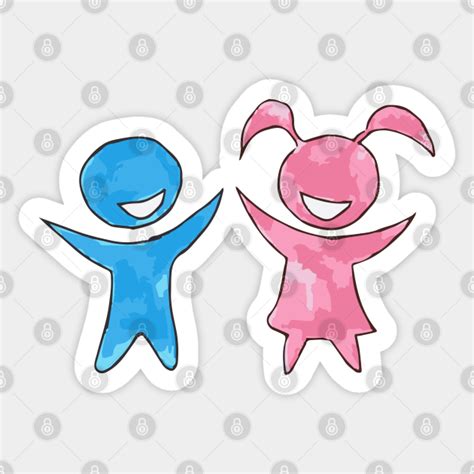 Blue Boy Pink Girl Boy And Girl Sticker Teepublic