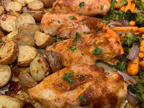 Sheet Pan Chicken With Potatoes And Veggies Olive You Most
