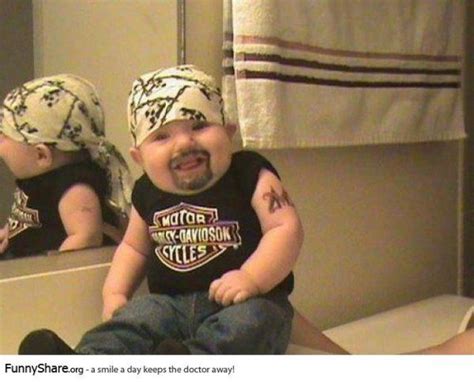 Funny Gangster Baby Photo Harley Bike Funny Babies Funny Kids Cute