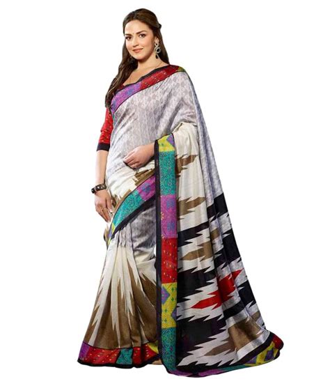 Vipul Multicoloured Bhagalpuri Silk Saree Buy Vipul Multicoloured Bhagalpuri Silk Saree Online