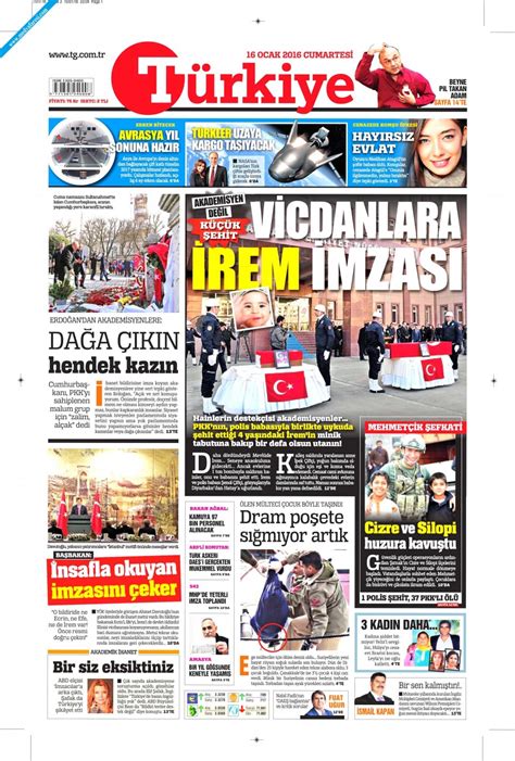 T Rkiye Gazetesi Gazetesi Ocak Cumartesi