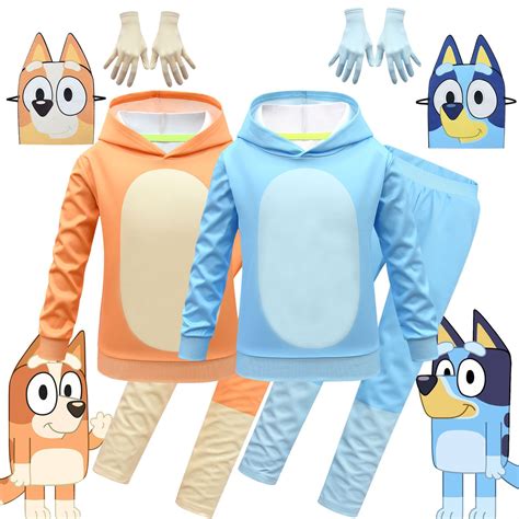 Blue Bluey Cosplay Sweater Set Boys Two Piece Performance Suit 5137