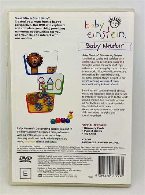 Baby Einstein Baby Newton Discovering Shapes Dvd Region 4