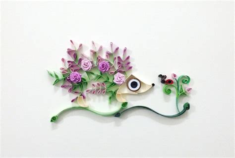 Paper Quilling Hedgehog By Hyvoky On Etsy