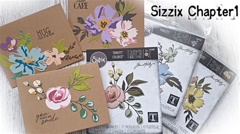 Sizzix Chapter1 Colorize Thinlits Tim Holtz Floral Dies Youtube