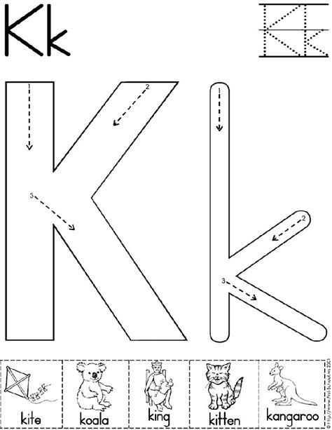 Letter K Worksheet Alphabet Work Sheets Pinterest