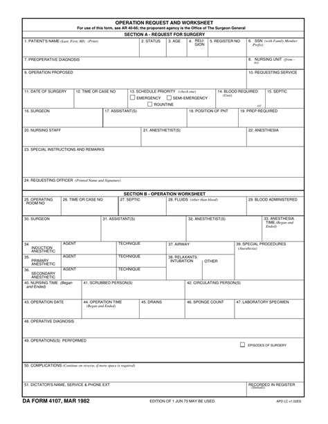 Da Form 4107 Fill Out Sign Online And Download Fillable Pdf