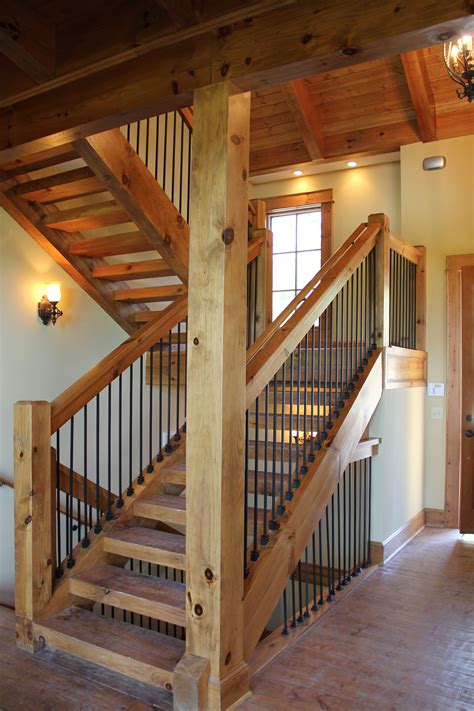 Post And Beam Stairway For The Home Pinterest Stairways Beams