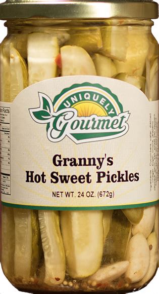 Grannys Hot Sweet Pickles Uniquelygourmet