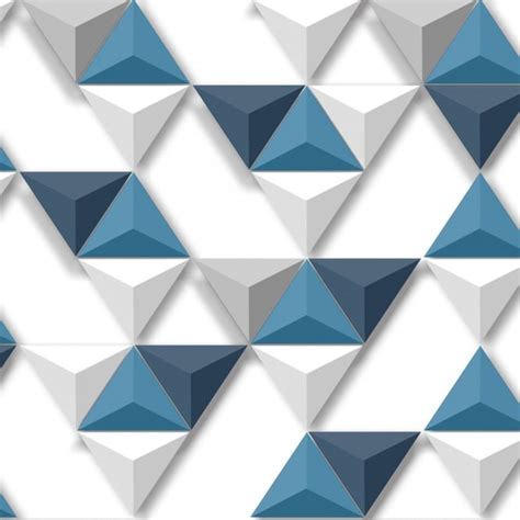Muriva Triangle Pattern Wallpaper Geometric 3d Effect Vinyl L57501