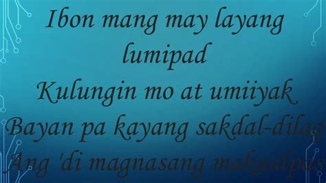 Lyrics Of Bayan Ko