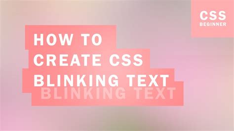 How To Create Css Blinking Text Quick Tutorial Youtube