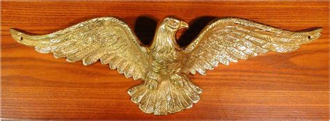 american eagle wall plaque in solid cast brass 20 inch ebay