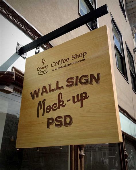Free Wooden Outdoor Hanging Sign Mockup In Psd Sign Mockup Shop