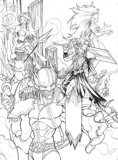 Hi folks , our todays latest coloringsheet which you couldhave a great time with is final fantasy coloring page, posted on fantasycategory. Final Fantasy 7 Coloring Pages - Coloring Home