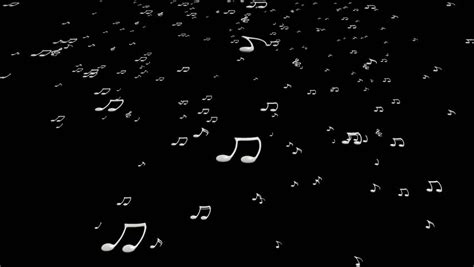 Animated Flying White 3d Music Notes стоковое видео 7484839