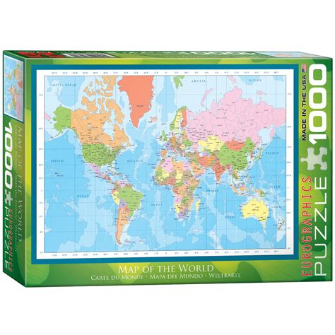Map Of The World 1000 Piece Jigsaw Puzzle Eurographics