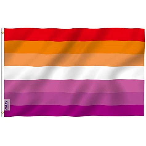 Anley Fly Breeze 3x5 Feet Sunset Lesbian Pride Flag Vivid Color And Fade Proof Canvas Header