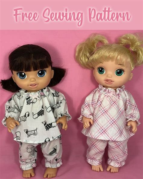 How To Make Baby Alive Or 12 Doll Pajamas Free Pattern Diy Tutorial