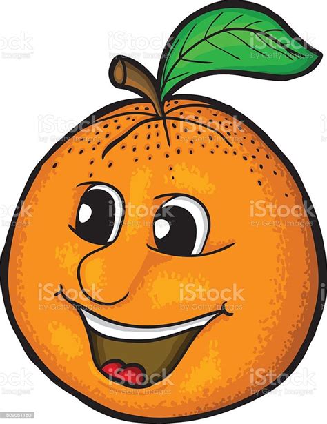 Orange With Smile Stock Illustration Download Image Now