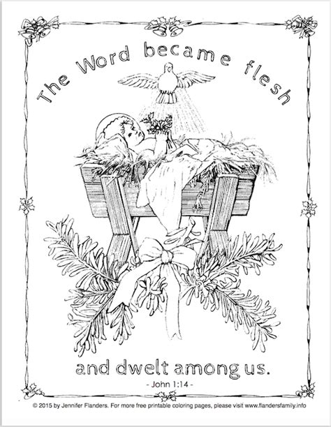 Taste and see that the lord is good!. Another Christmas Coloring Page - Flanders Family Homelife