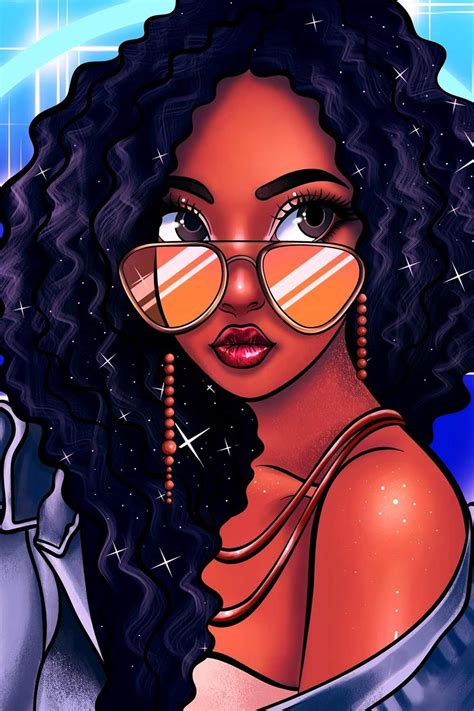 Cool Black Girl Cartoon