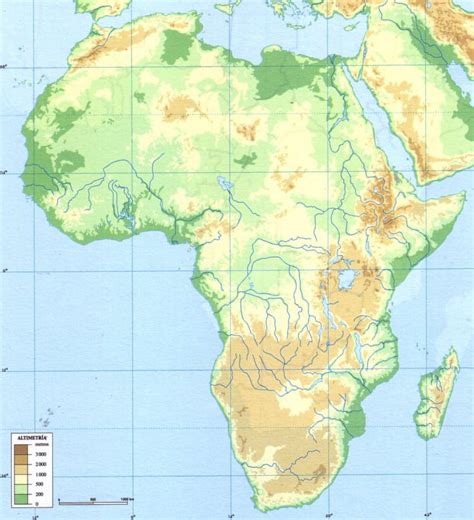 Mapa Fisico De Africa Mudo Para Imprimir Actualizado Noviembre