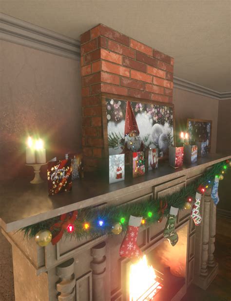 Cozy Christmas Living Room Daz 3d