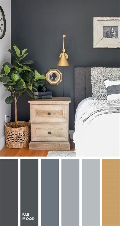 Dark Grey Accent Wall Bedroom