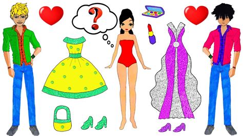 Paper Dolls Dress Up Costumes Dresses Papercrafts Accessories Youtube