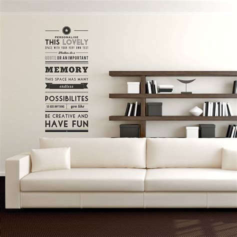 Personalised Quote Wall Sticker By Oakdene Designs