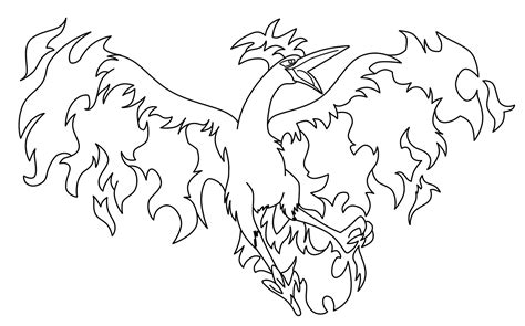 Moltres Pokemon Coloring Pages Free Pokemon Coloring Pages