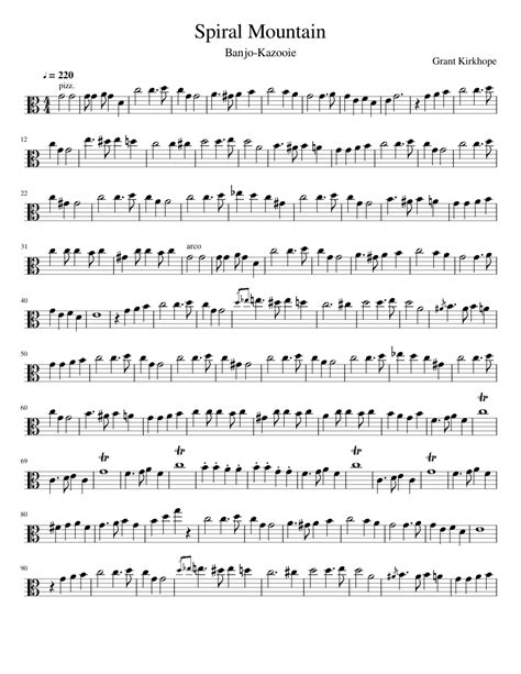 Spiral Mountain Banjo Kazooie Sheet Music For Viola Download Free In