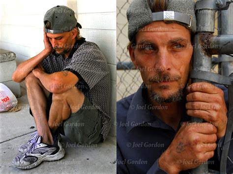 Two Faces Of The Same Homeless Street Person Of Orlando Joel Gordon