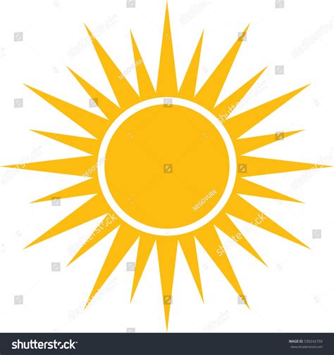 Sun Vector Icon Stock Vector 530242759 Shutterstock