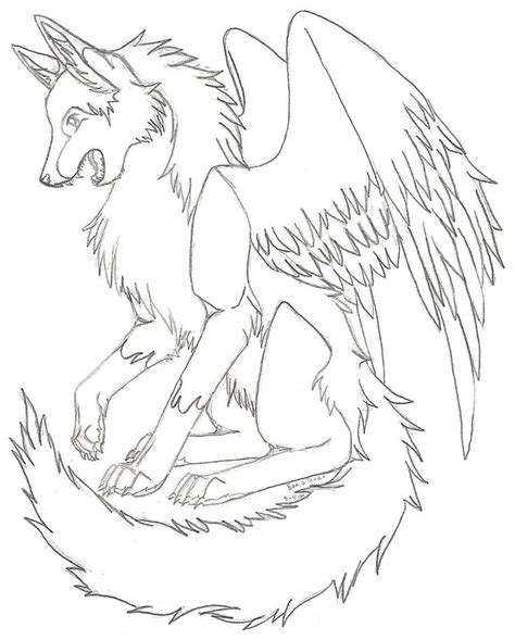 Anime Wolf Coloring Pages At Getdrawings Free Download
