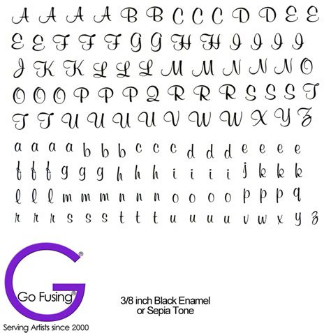 This online reading game teaches letter recognition and formation. Alphabet Italic Letters Decal Black-Sepia 3/8" Fused Glass